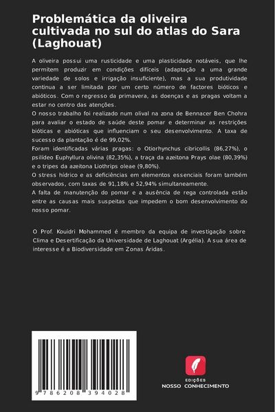 Produktbild: Problem&aacute;tica da oliveira cultivada no sul do atlas do Sara (Laghouat)