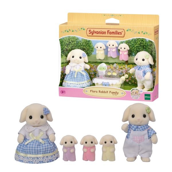 Produktbild: Sylvanian Families 5735 - Flora Rabbit Family, Kaninchen-Familie, Spielset