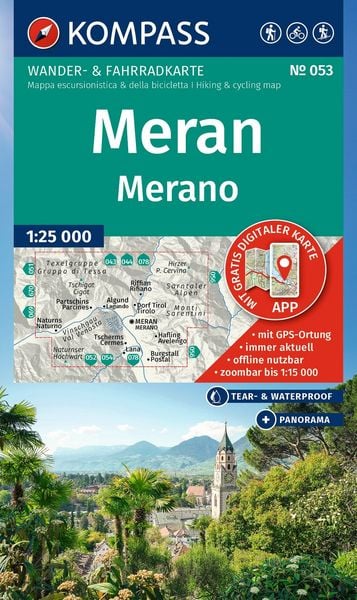 Produktbild: KOMPASS Wanderkarte 053 Meran / Merano 1:25.000