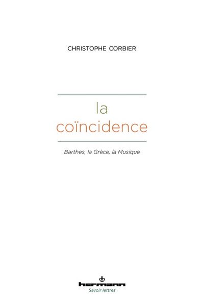 Produktbild: La coincidence