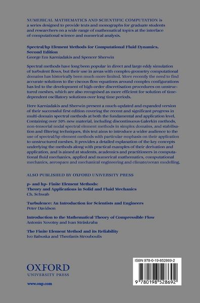 Produktbild: Spectral/HP Element Methods for Computational Fluid Dynamics