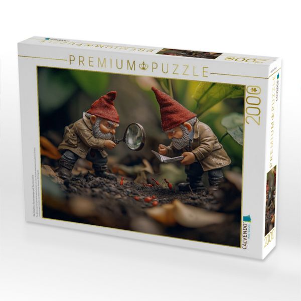 Produktbild: CALVENDO Puzzle Die Detektiv-Gartenzwerge auf Spurensuche | 2000 Teile Lege-Gr&ouml;&szlig;e 90x67cm Foto-Puzzle f&uuml;r gl&uuml;ckliche Stunden