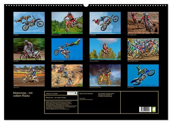 Produktbild: Motocross - mit vollem Risiko (Wandkalender 2026 DIN A2 quer), CALVENDO Monatskalender