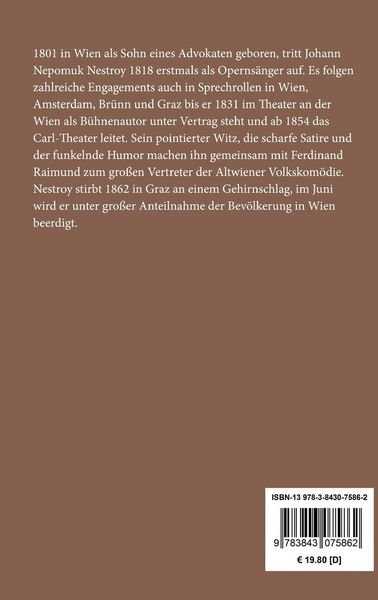 Produktbild: Der b&ouml;se Geist Lumpazivagabundus oder Das liederliche Kleeblatt