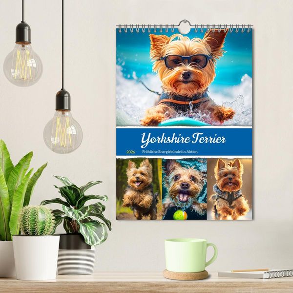 Produktbild: Yorkshire Terrier. Fr&ouml;hliche Energieb&uuml;ndel in Aktion (Wandkalender 2026 DIN A4 hoch), CALVENDO Monatskalender