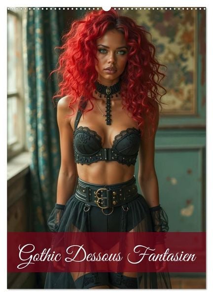 Produktbild: Gothic Dessous Fantasien (Wandkalender 2027 DIN A2 hoch), CALVENDO Monatskalender