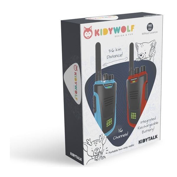 Produktbild: KIDYWOLF Walkie-Talkies mit Taschenlampe blau/rot