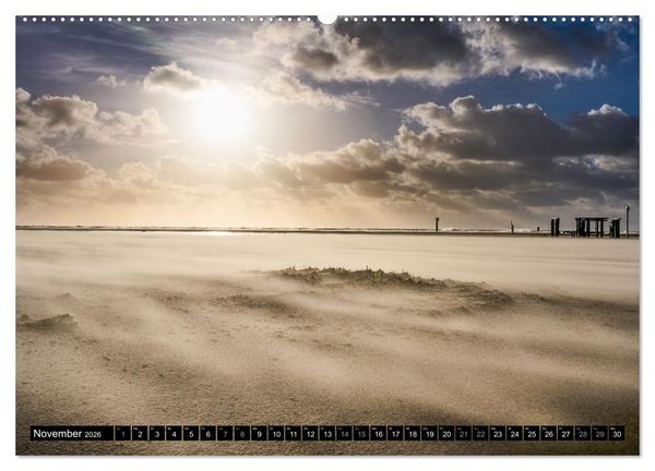 Produktbild: Einzigartige Strandansichten auf Amrum (hochwertiger Premium Wandkalender 2026 DIN A2 quer), Kunstdruck in Hochglanz