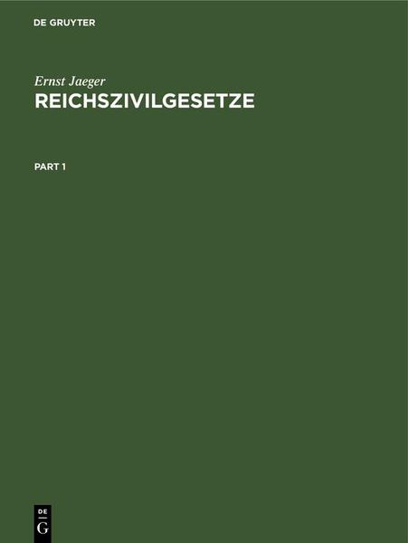 Produktbild: Reichszivilgesetze