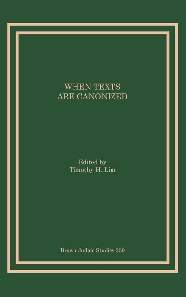 Produktbild: When Texts Are Canonized