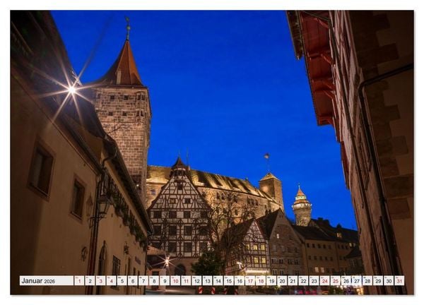 Produktbild: N&uuml;rnberg - Am Tag und in der Nacht (Wandkalender 2026 DIN A4 quer), CALVENDO Monatskalender