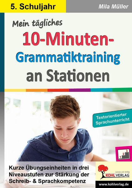 Produktbild: Mein t&auml;gliches 10-Minuten-Grammatik-Training an Stationen / Klasse 5