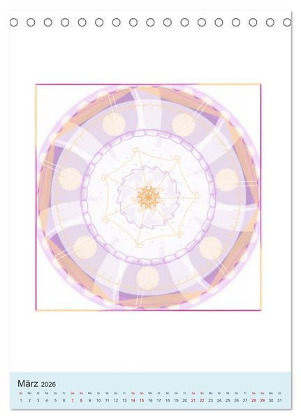 Produktbild: Transluzent-Mandalas (Tischkalender 2026 DIN A5 hoch), CALVENDO Monatskalender
