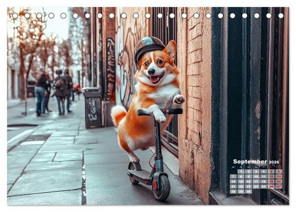 Produktbild: S&uuml;&szlig;e Hunde cruisen - durch das Jahr mit dem Hundekalender (Tischkalender 2026 DIN A5 quer), CALVENDO Monatskalender