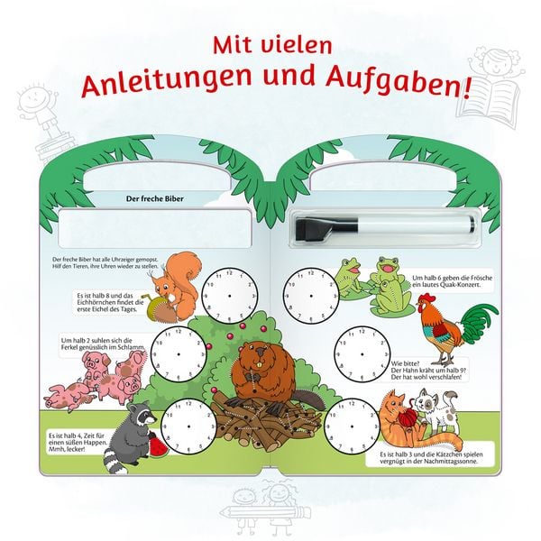 Produktbild: Tr&ouml;tsch Die Uhrzeit Schreib und Wisch Weg mit Stift