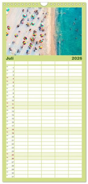 Produktbild: Familienplaner 2026 - Brasilien - Karnevale, Fu&szlig;ball und Regenw&auml;lder. mit 5 Spalten (Wandkalender, 21 x 45 cm) CALVENDO