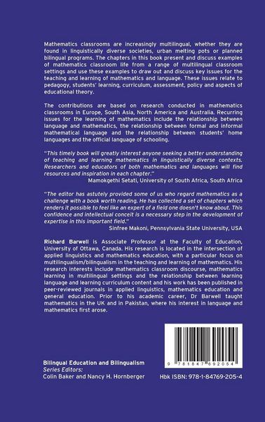 Produktbild: Multilingualism in Mathematics Classrooms