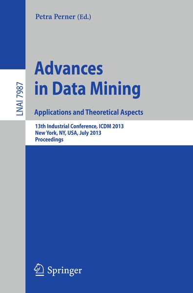 Produktbild: Advances in Data Mining: Applications and Theoretical Aspects