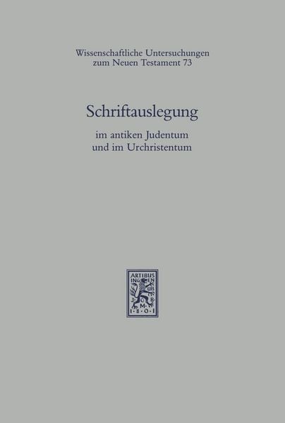 Produktbild: Schriftauslegung im antiken Judentum und im Urchristentum