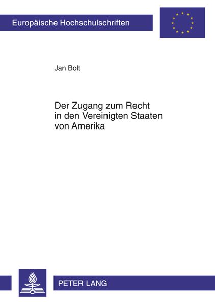 Produktbild: Der Zugang zum Recht in den Vereinigten Staaten von Amerika