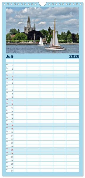 Produktbild: Familienplaner 2026 - Zauberhafter Westlicher Bodensee mit 5 Spalten (Wandkalender, 21 x 45 cm) CALVENDO