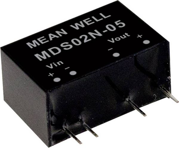 Produktbild: MEAN WELL MDS02N-12 DC/DC-Wandlermodul 167mA 2W Anzahl Ausg&auml;nge: 1 x Inhalt 1St.