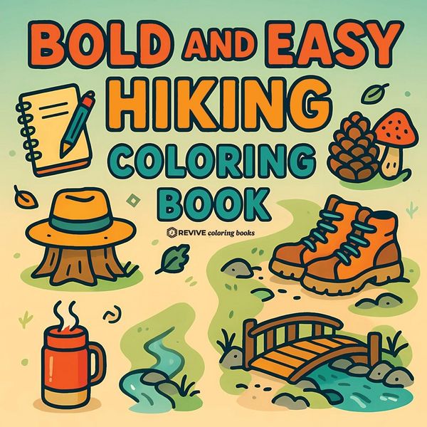 Produktbild: Bold & Easy Hiking Coloring Book