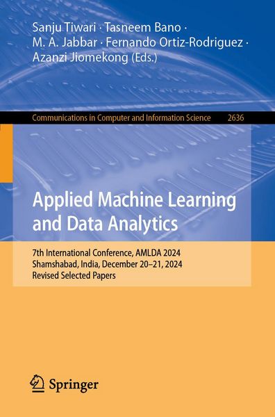Produktbild: Applied Machine Learning and Data Analytics