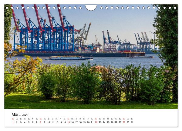 Produktbild: Gr&uuml;nes Hamburg (Wandkalender 2026 DIN A4 quer), CALVENDO Monatskalender