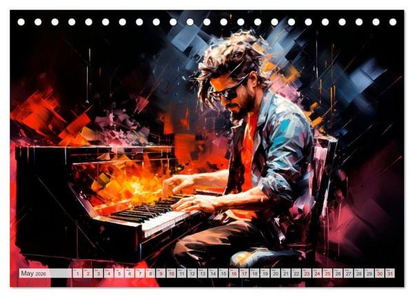 Produktbild: ROCK Feel the unlimited power (Desk Calendar 2026 DIN A5 landscape), CALVENDO 12 Month DeskCalendar