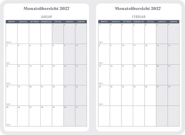 Produktbild: Wochenkalender 2027 - Purple