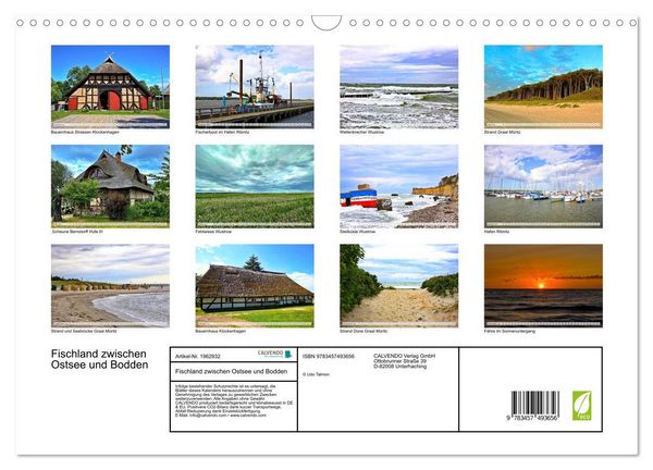 Produktbild: Fischland zwischen Ostsee und Bodden (Wandkalender 2026 DIN A3 quer), CALVENDO Monatskalender