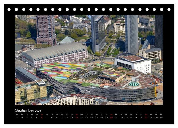 Produktbild: &uuml;ber den D&auml;chern von FRANKFURT (Tischkalender 2026 DIN A5 quer), CALVENDO Monatskalender
