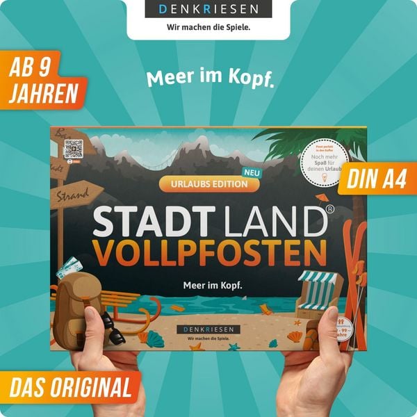 Produktbild: DENKRIESEN - STADT LAND VOLLPFOSTEN&reg; - URLAUBS EDITION - "Meer im Kopf." - A4