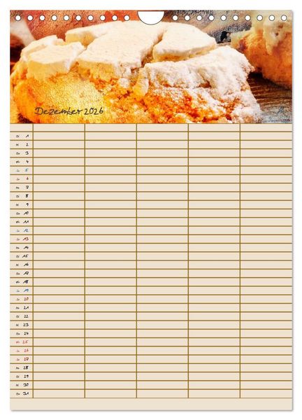 Produktbild: Italienische K&uuml;che mit Familienplaner (Wandkalender 2026 DIN A4 hoch), CALVENDO Monatskalender