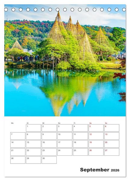 Produktbild: Eine Rundreise - Japan (Tischkalender 2026 DIN A5 hoch), CALVENDO Monatskalender