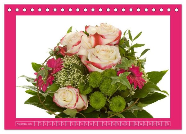 Produktbild: F&uuml;r jeden Monat ein Dankesch&ouml;n an Dich! - 12 Blumenstr&auml;u&szlig;e (Tischkalender 2026 DIN A5 quer), CALVENDO Monatskalender