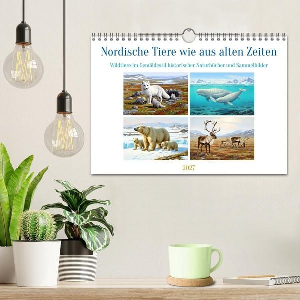 Produktbild: Nordische Tiere wie aus alten Zeiten (Wandkalender 2027 DIN A4 quer), CALVENDO Monatskalender