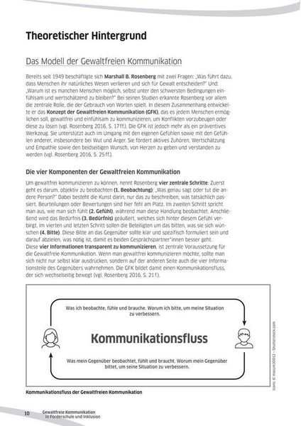 Produktbild: Gewaltfreie Kommunikation in F&ouml;rderschule und Inklusion