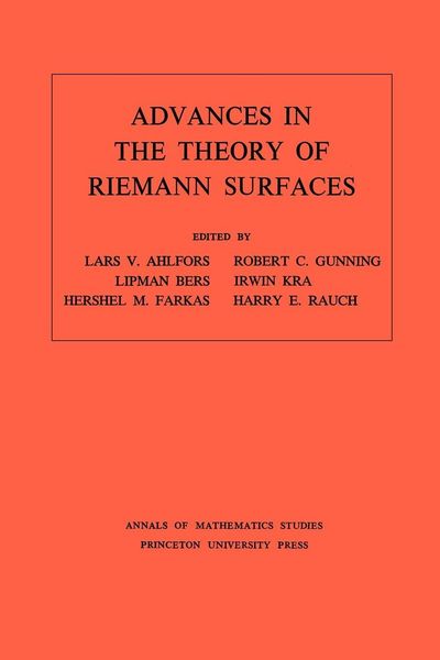 Produktbild: Advances in the Theory of Riemann Surfaces