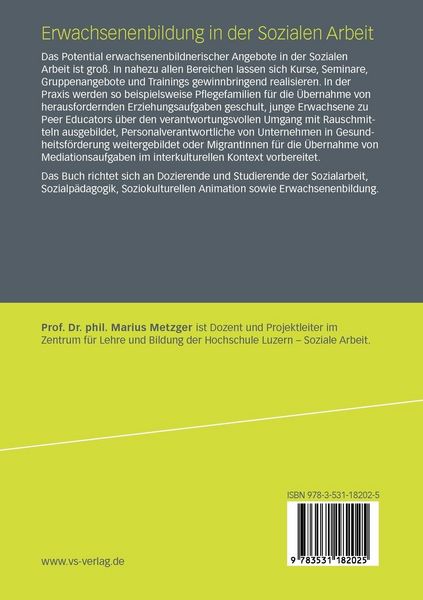 Produktbild: Erwachsenenbildung in der Sozialen Arbeit
