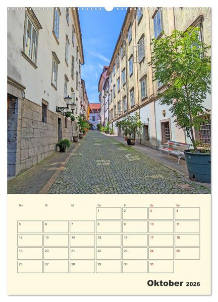 Produktbild: Ljubljana Sloweniens Hauptstadt (Wandkalender 2026 DIN A2 hoch), CALVENDO Monatskalender