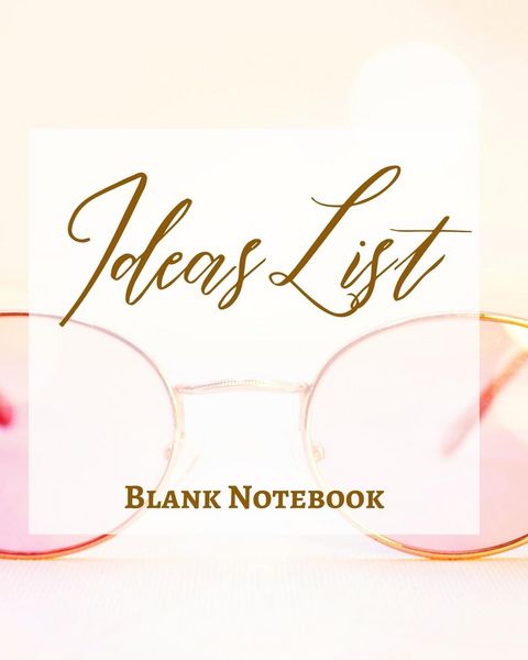 Produktbild: Ideas List - Blank Notebook - Write It Down - Pastel Rose Pink Gold Abstract Modern Minimalist Contemporary Design Fun