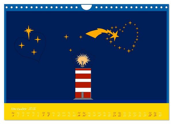 Produktbild: Lighthouse lights my way (Wall Calendar 2026 DIN A4 landscape), CALVENDO 12 Month Wall Calendar