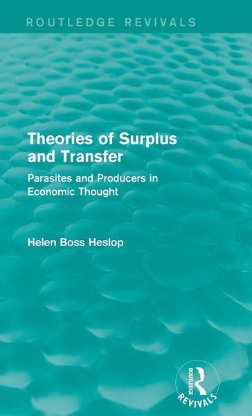 Produktbild: Theories of Surplus and Transfer (Routledge Revivals)