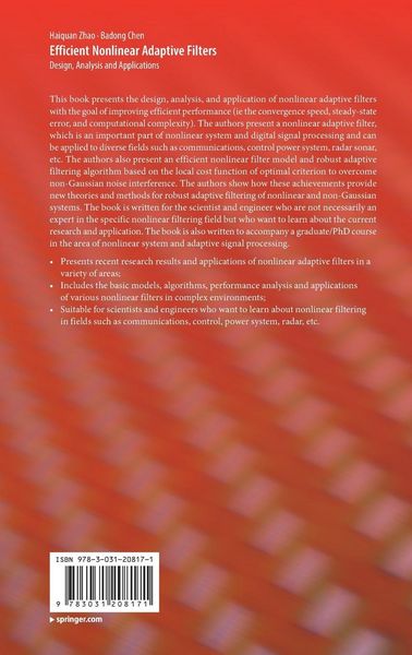 Produktbild: Efficient Nonlinear Adaptive Filters