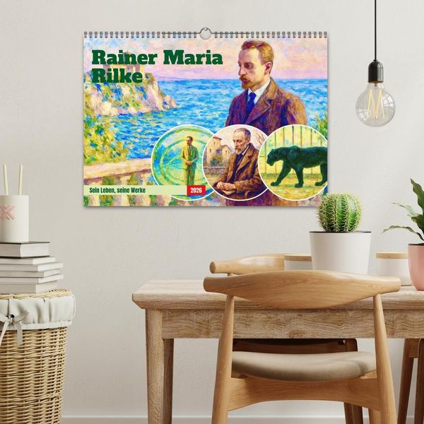 Produktbild: Rainer Maria Rilke. Sein Leben, seine Werke (Wandkalender 2026 DIN A3 quer), CALVENDO Monatskalender