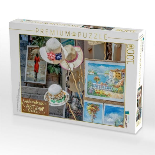 Produktbild: CALVENDO Puzzle Kunst Galerie in Taormina in Sizilien | 1000 Teile Lege-Gr&ouml;&szlig;e 64x48cm Foto-Puzzle f&uuml;r gl&uuml;ckliche Stunden