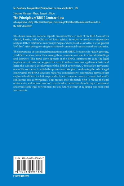 Produktbild: The Principles of BRICS Contract Law