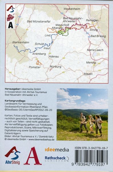 Produktbild: AhrSteig Wandern - Topografische Wanderkarte 1 : 25 000
